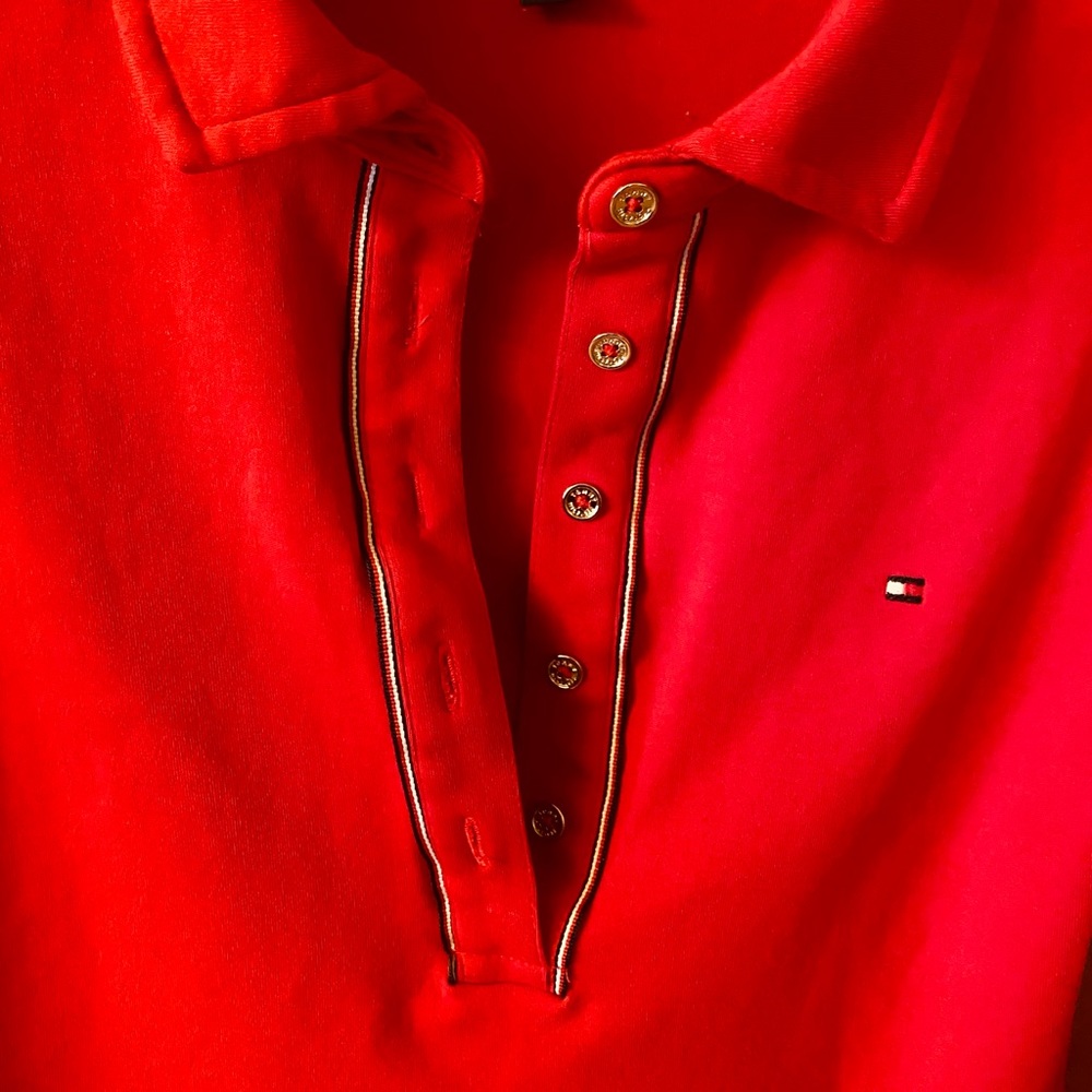 Tommy Hilfiger Red Women’s Polo Shirt - Picture 2 of 4